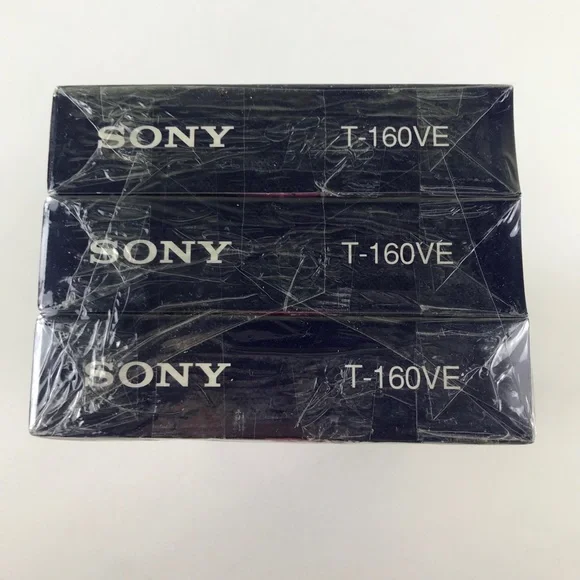 Sealed Sony T-160VE Premium Grade Blank VHS Tapes Made in USA 8 Hour Lot of 3 - Picture 7 of 14